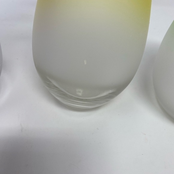 Set of 4 Frosted Color Stemless Wine Glasses - Picture 5 of 7